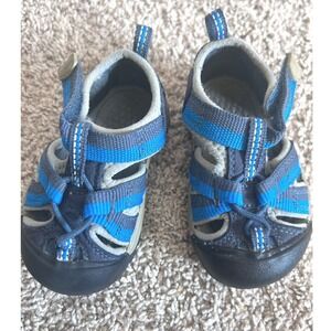 Keen Newport H2 Toddler Sandals in Blue and Grey SZ 4